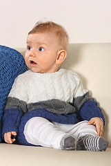  Modell 14208 Baby-Pullover und Socken Baby Merino 