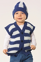  Modell 14215 Baby-Weste und Mütze Baby Merino 