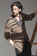 Herren Jacke Weste, gestrickt mit Wolle, Garn von Schoeller Herren Jacke Weste, gestrickt mit Wolle, Garn von Schoeller