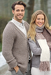 Herren Jacke Weste, gestrickt mit Wolle, Garn von Schoeller Herren Jacke Weste, gestrickt mit Wolle, Garn von Schoeller