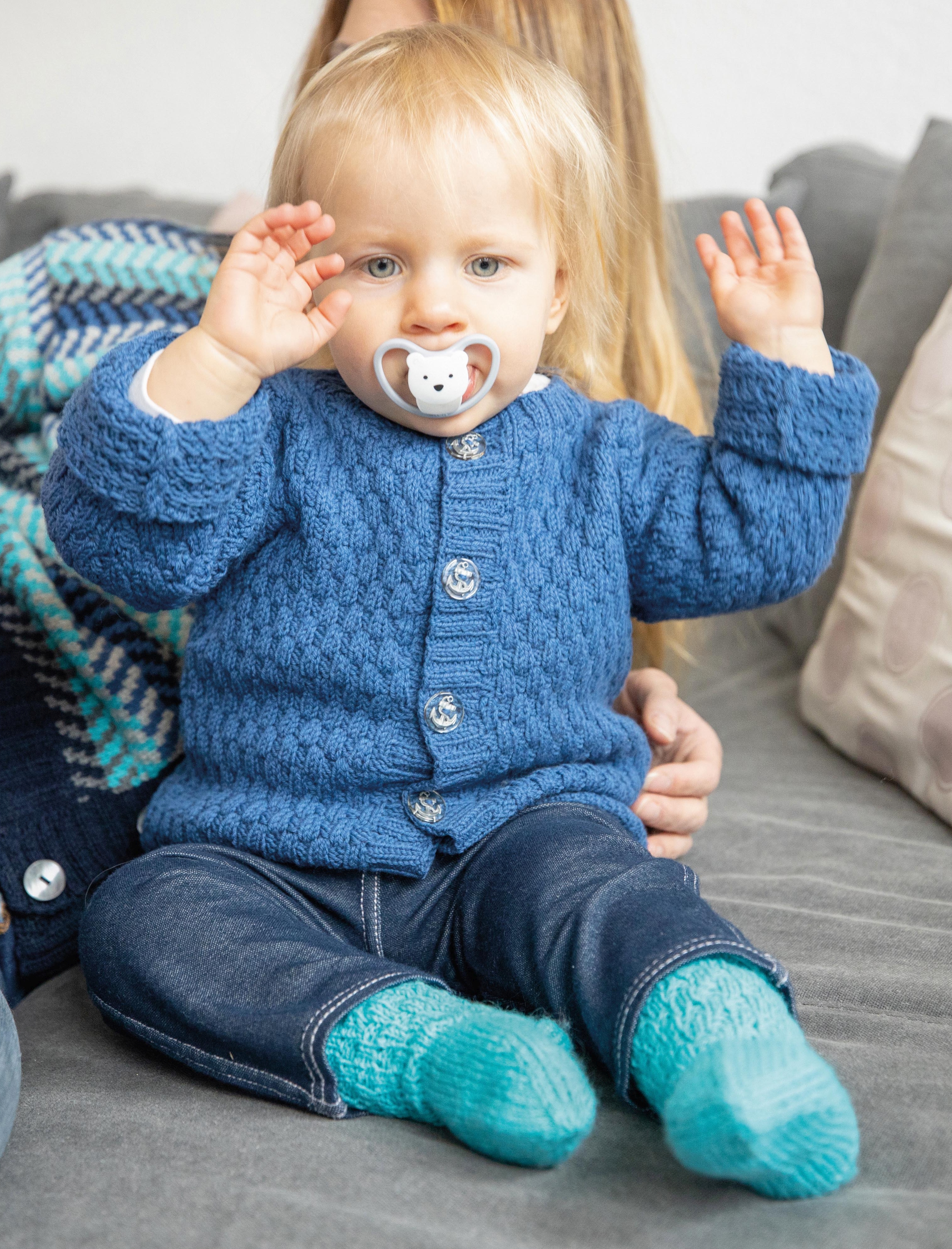  Modell 21085 Baby-Jacke Step 4-fach Merino Uni & Melangen 