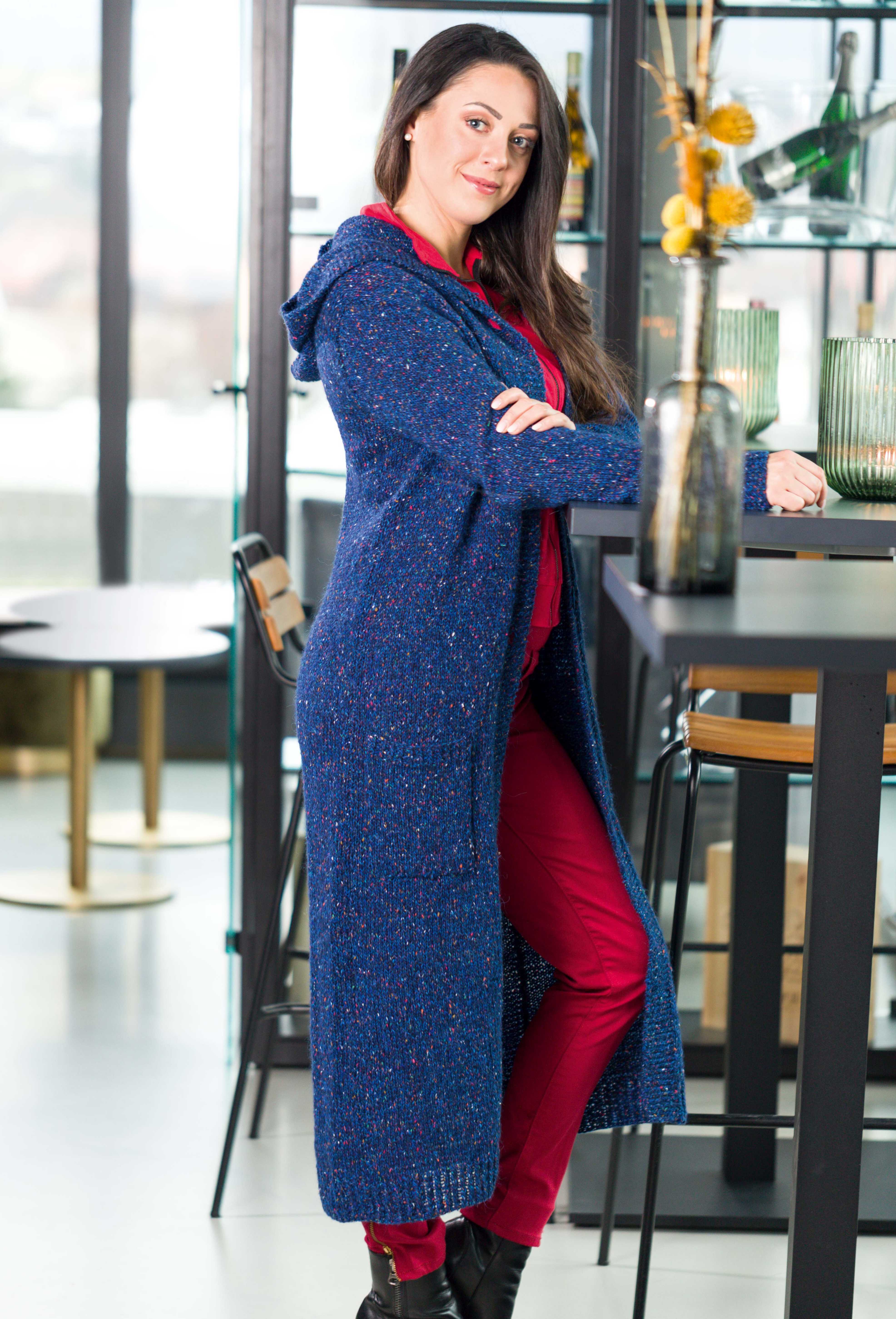  Modell 22058 Kapuzenmantel Cosy Tweed 