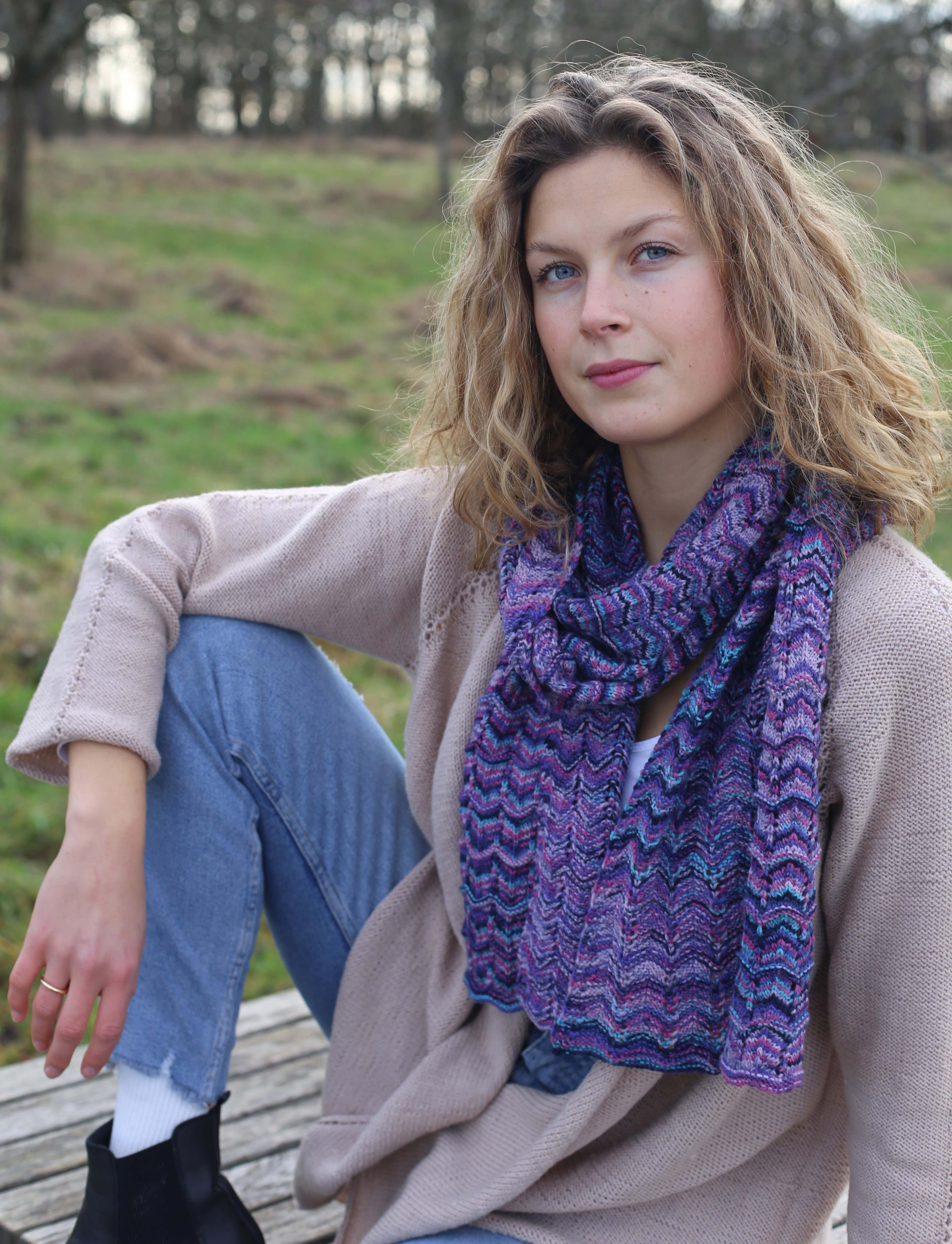  Modell 23097 Schal Fortissima Merino 