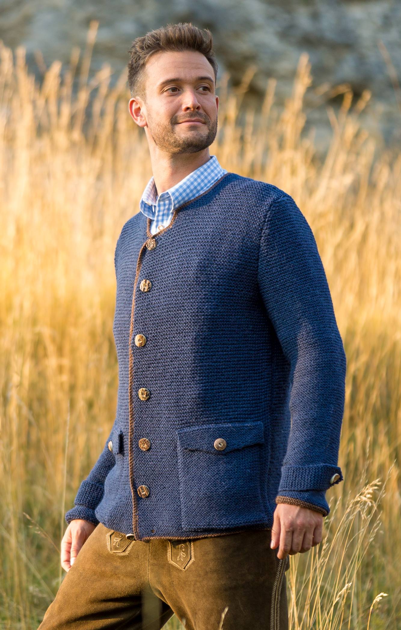  Maschenreise Trachten Modell 7 Herren-Janker Biola 